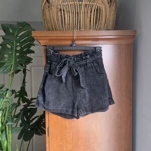 Tgla Paperbag Shorts With Tie Belt Xs